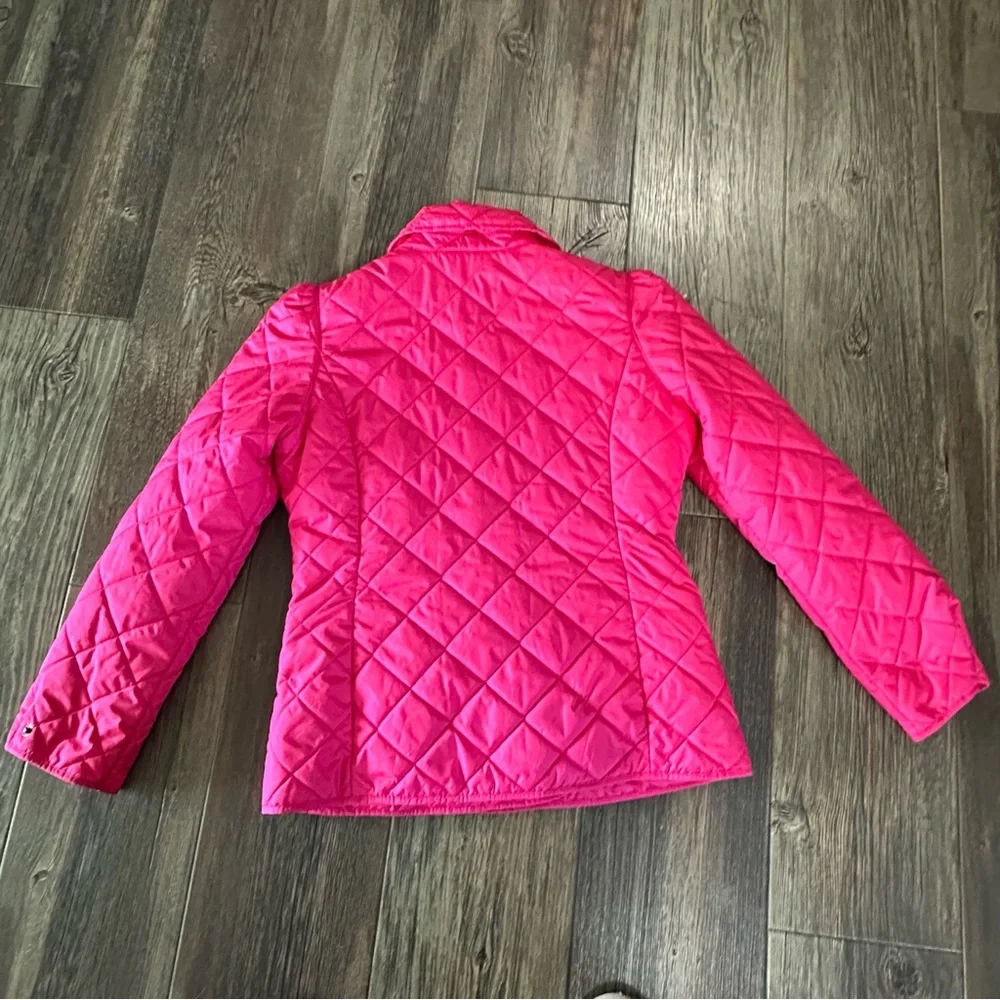 Ralph Lauren hot pink double breasted quilted puffer jacket girls XL 16
